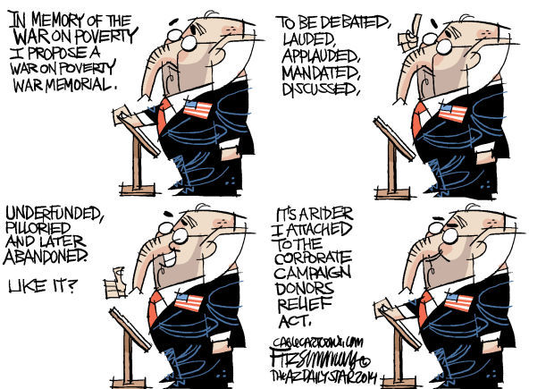 Daily Fitz Cartoon: War on Poverty